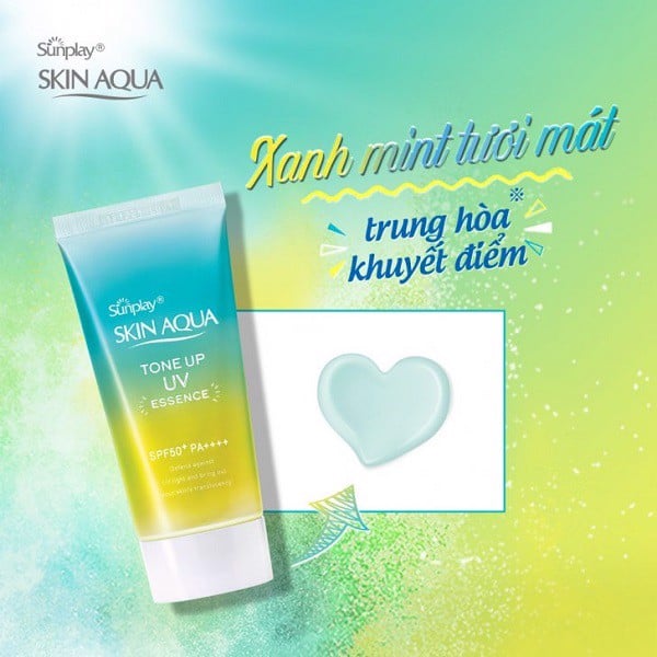 Tinh Chất Chống Nắng Sunplay Hiệu Chỉnh Sắc Da 50g Skin Aqua Tone Up UV Essence Mint Green SPF50+ PA++++Tinh Chất Chống Nắng Sunplay Skin Aqua Mint Green SPF50+ PA++++ – JOLI