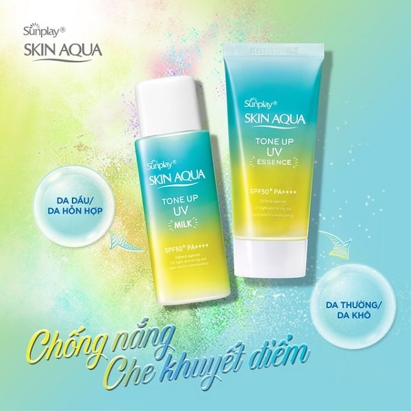 Kem Chống Nắng Sunplay Skin Aqua Tone Up UV Essence Mint Green SPF 50+ PA++++ (50g)